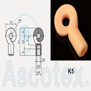 Móc Sứ Ceramic dẫn hướng Ascotex  Dogtail Yarn Guide K5